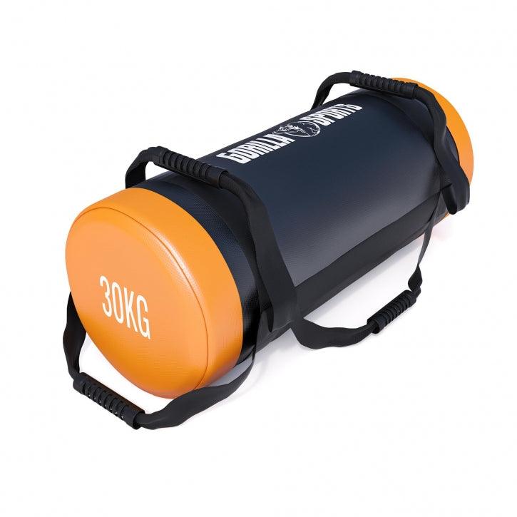 Sacco da allenamento Gorilla Sports 30 kg in arancione e nero con maniglie, attrezzo fitness