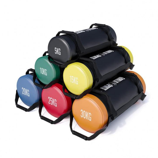 Set di sacchi fitness Gorilla Sports colorati con diverse pesature per allenamento e bodybuilding