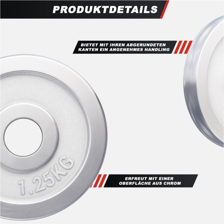 Dischi Pesi 30/31 mm, 0,5-30 kg, cromati