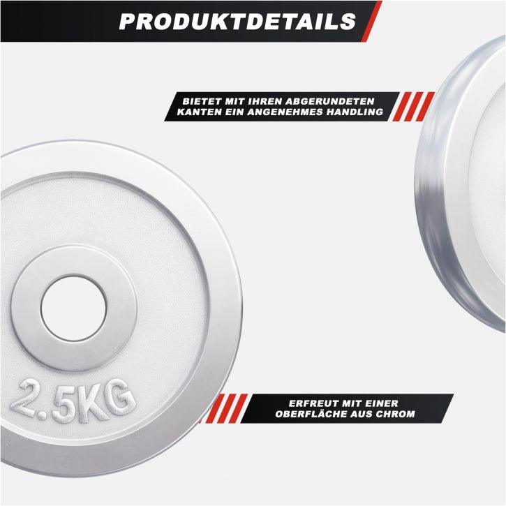Dischi Pesi 30/31 mm, 0,5-30 kg, cromati
