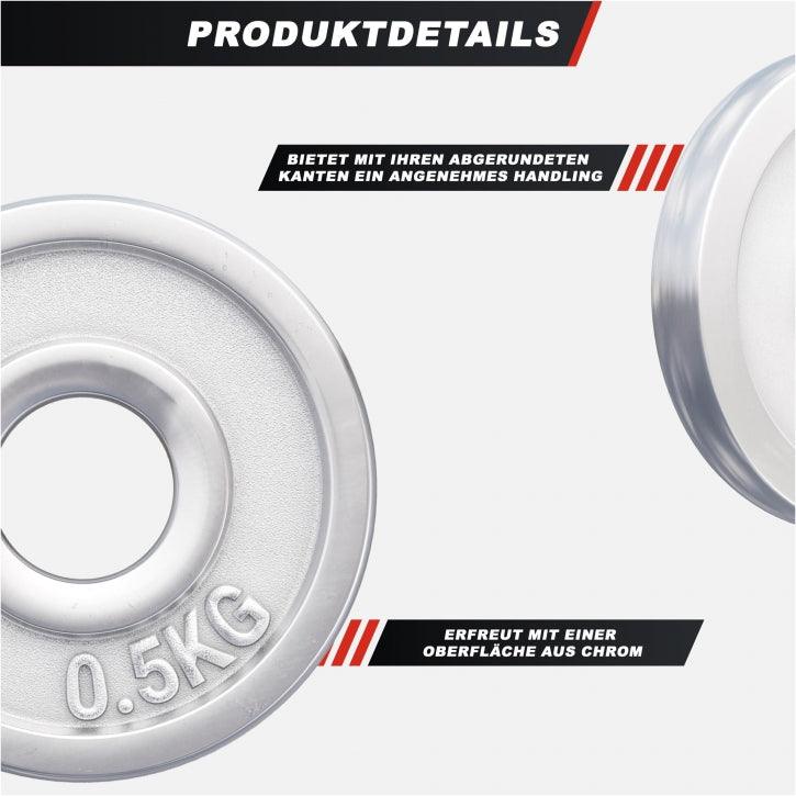 Dischi Pesi 30/31 mm, 0,5-30 kg, cromati