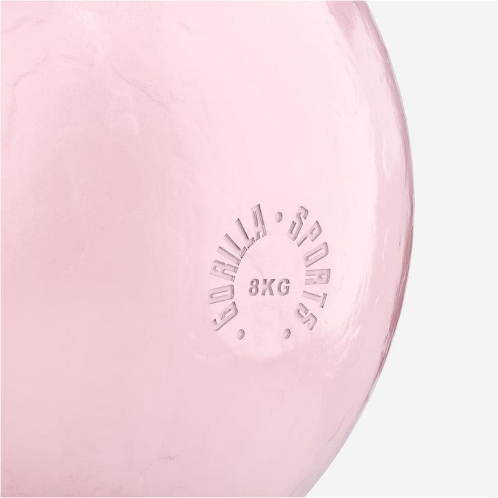 Palla fitness rosa 8kg Gorilla Sports per allenamento bodybuilding e palestra