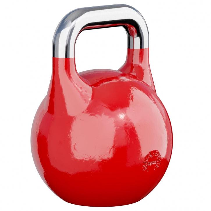 Kettlebell rosso lucido Gorilla Sports per allenamento fitness e bodybuilding
