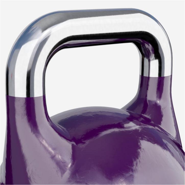 Manubrio kettlebell viola lucido Gorilla Sports per fitness e bodybuilding