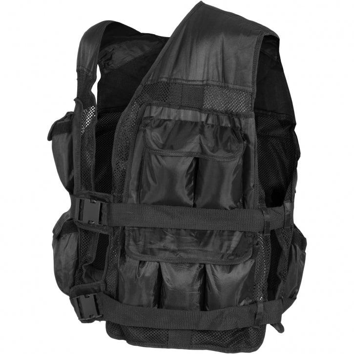 Gilet zavorrato nero Gorilla Sports per allenamento fitness e bodybuilding