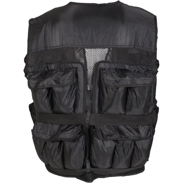 Gilet zavorrato nero Gorilla Sports per allenamento fitness bodybuilding