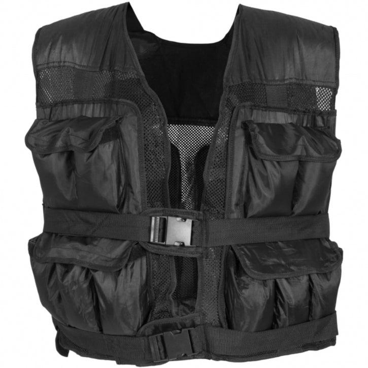 Gilet zavorrato nero Gorilla Sports per allenamento bodybuilding e fitness
