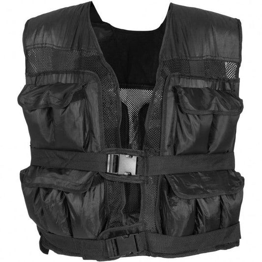 Gilet zavorrato nero Gorilla Sports per allenamento fitness e bodybuilding