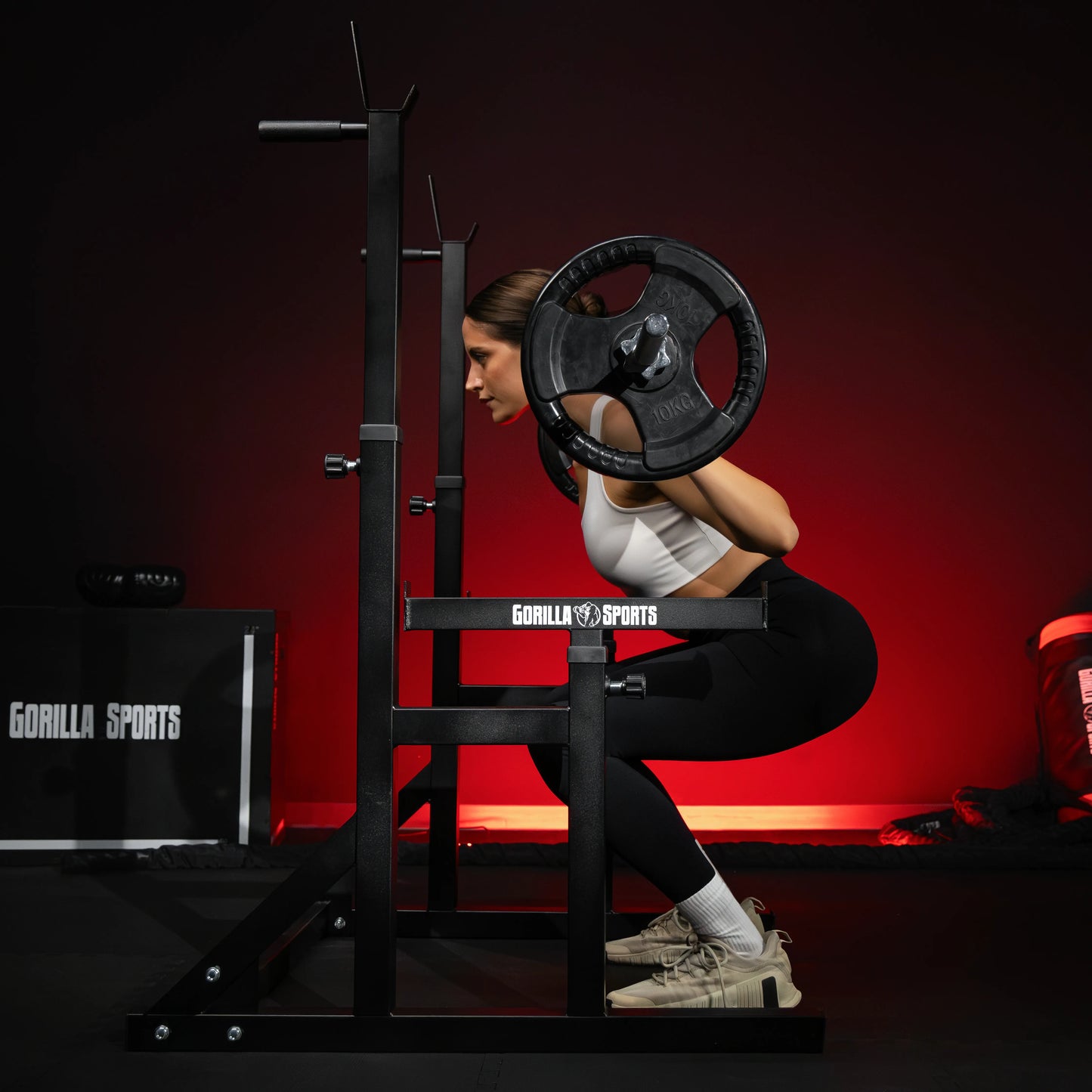 Supporto Bilanciere Regolabile per Squat e Dip