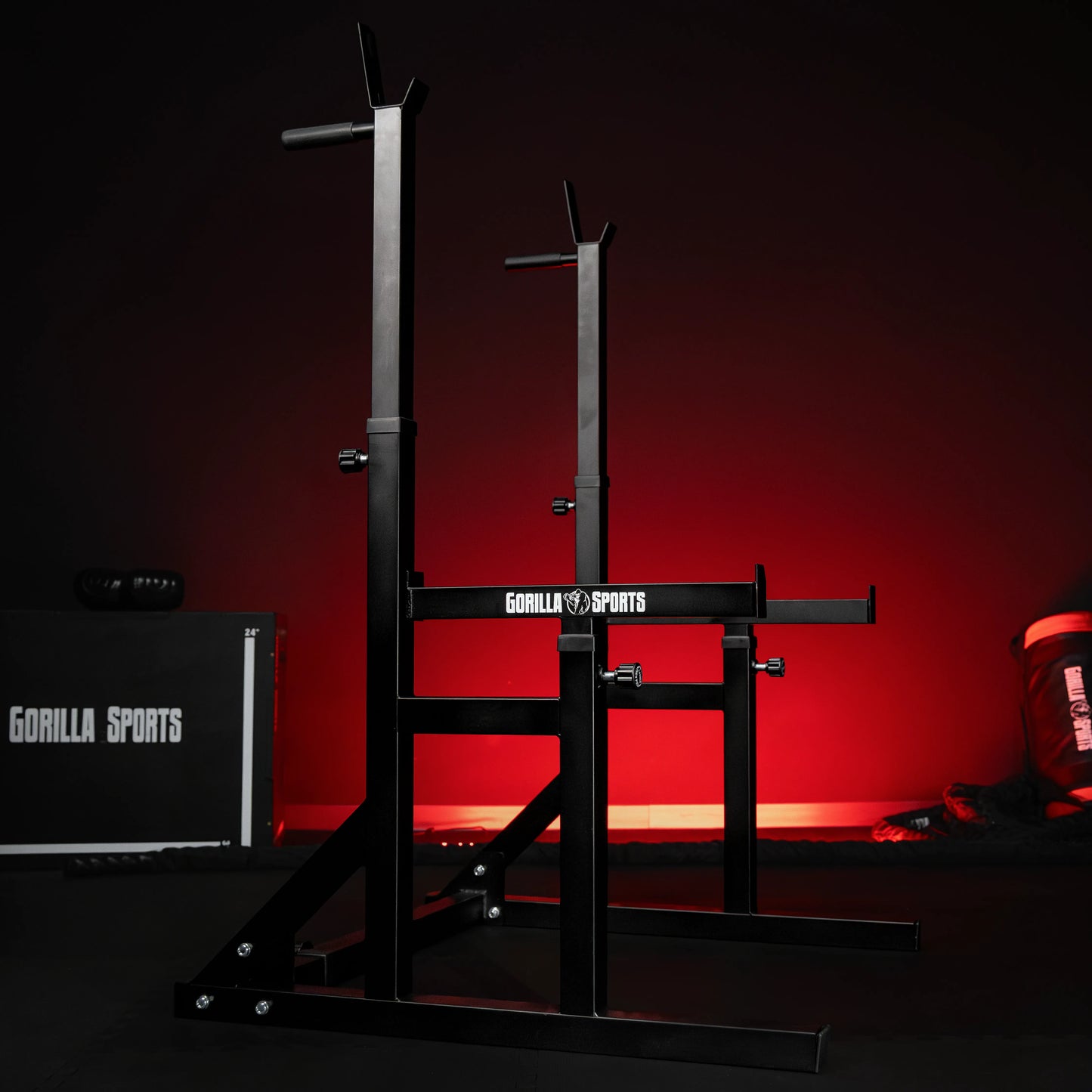 Supporto Bilanciere Regolabile per Squat e Dip