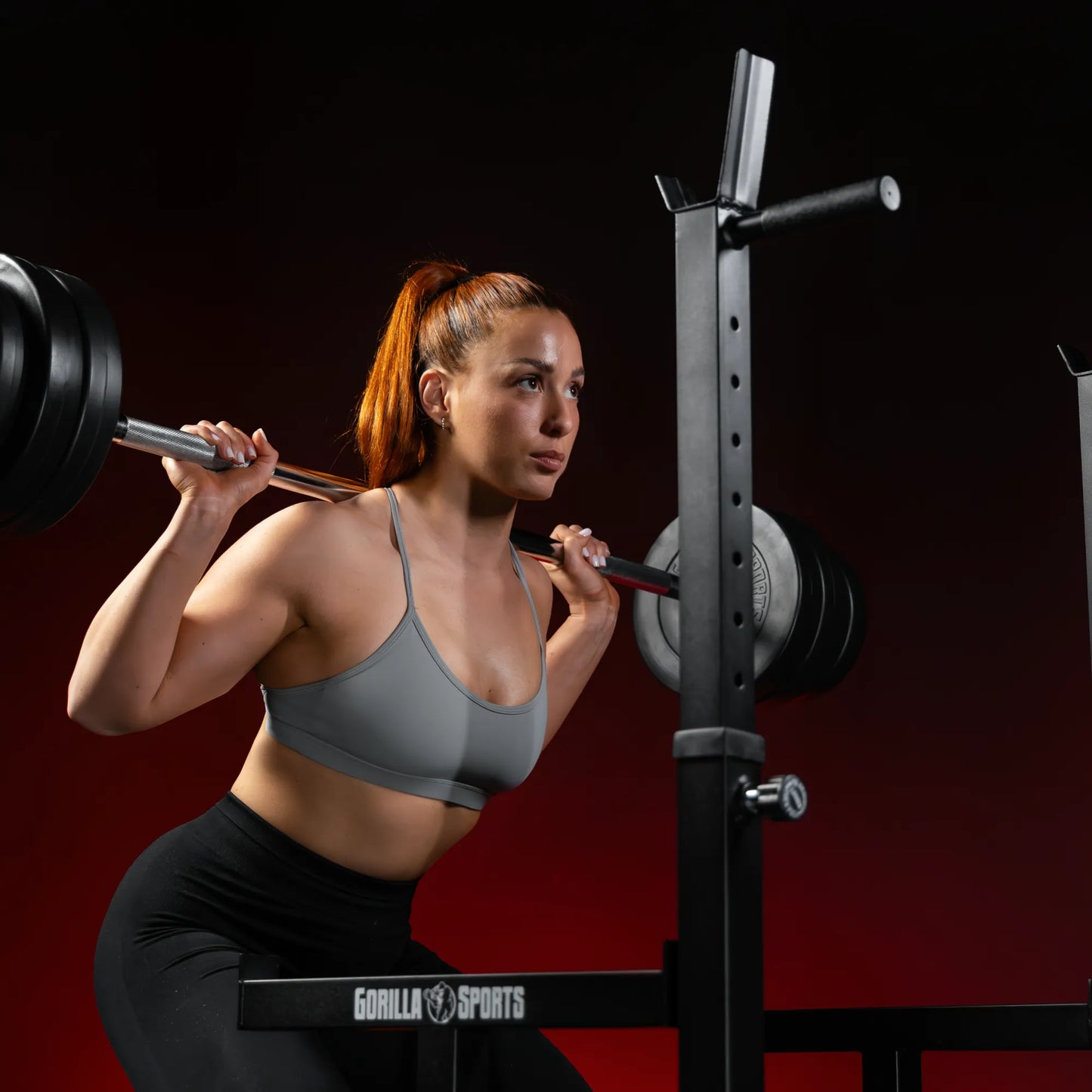 Supporto Bilanciere Regolabile per Squat e Dip