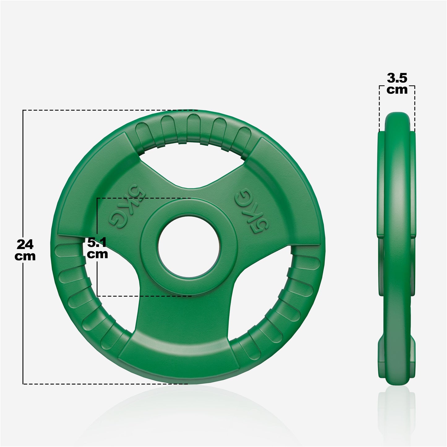 Dischi Pesi Olympia 50/51mm, 1,25-25 kg, con impugnatura in gomma