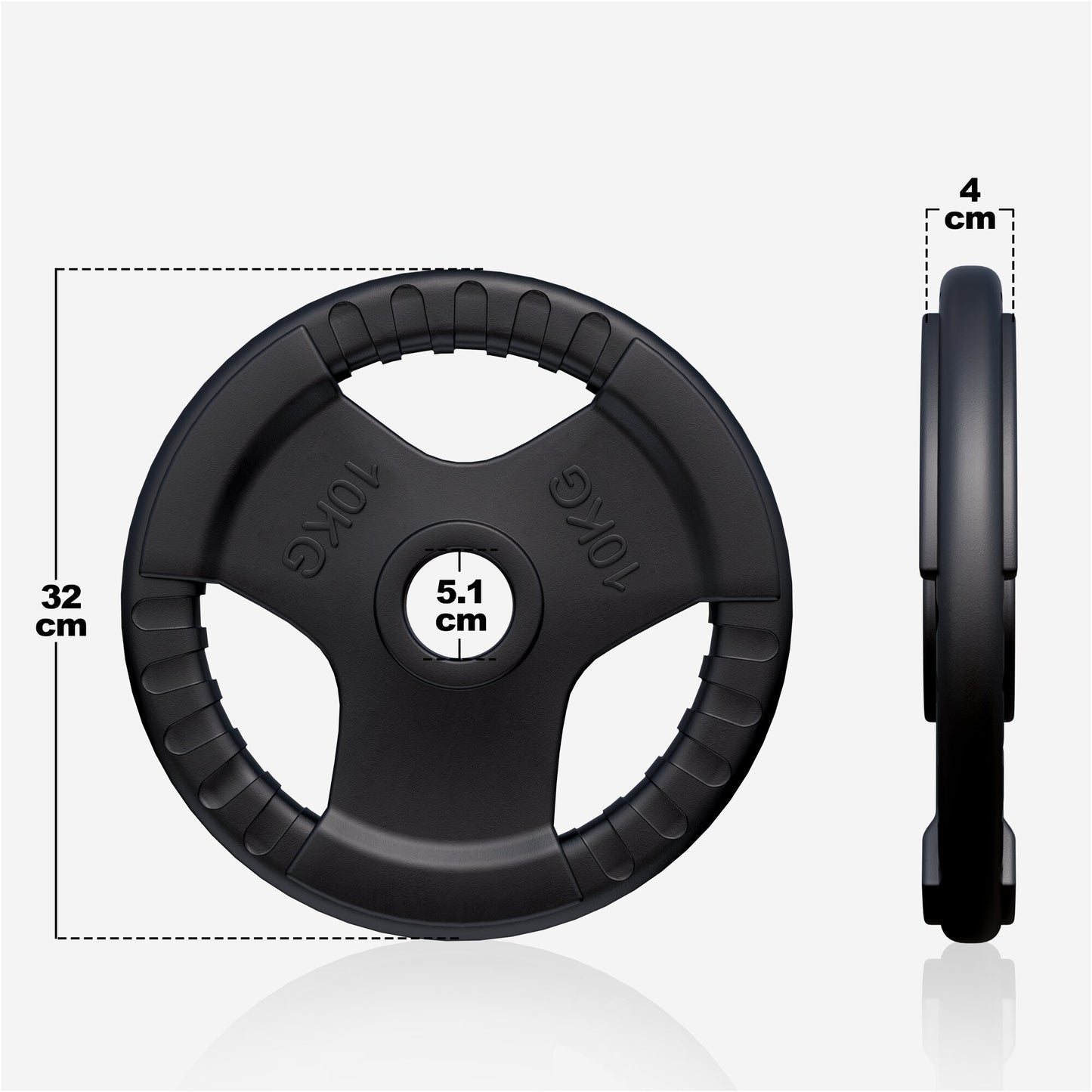 Dischi Pesi Olympia 50/51mm, 1,25-25 kg, con impugnatura in gomma