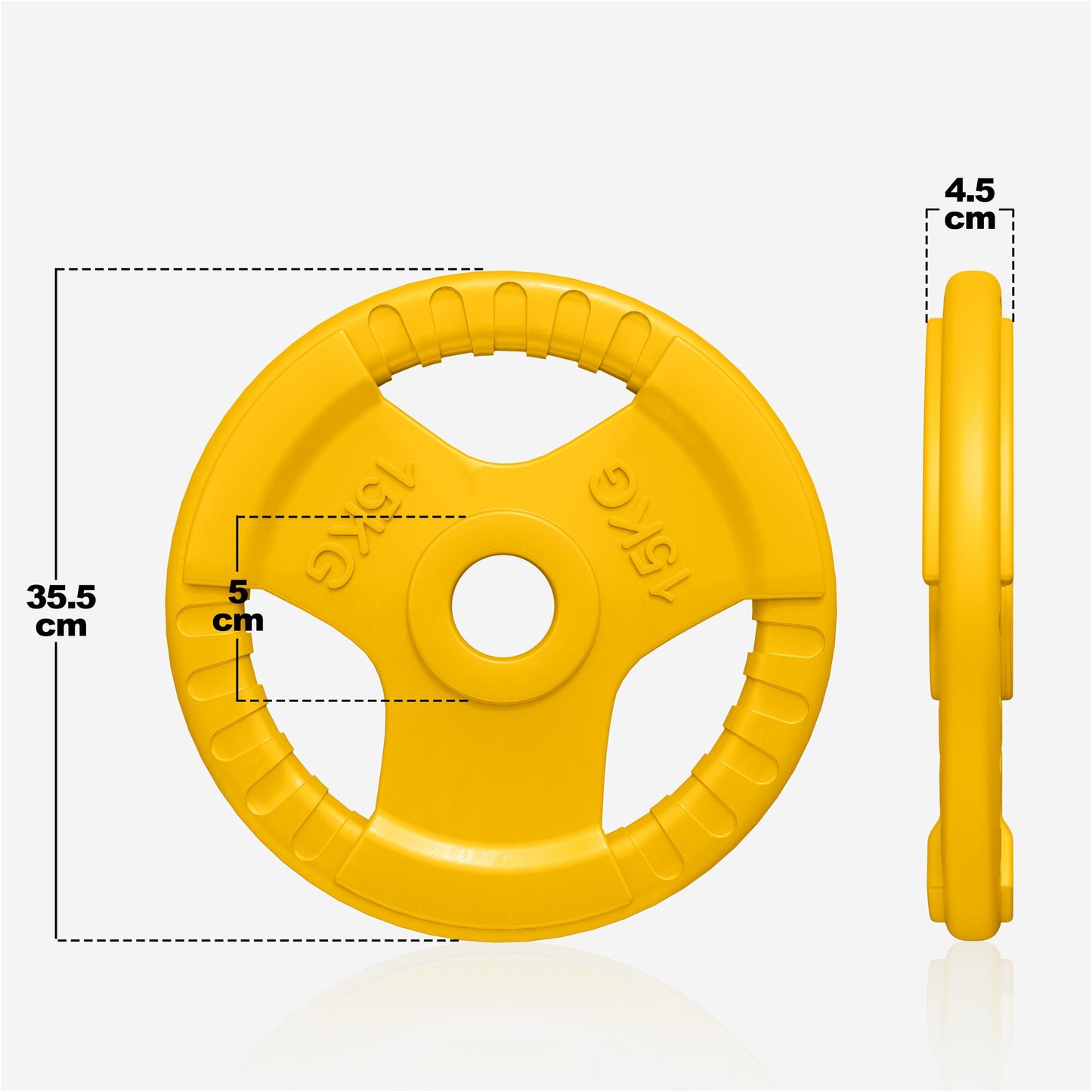 Dischi Pesi Olympia 50/51mm, 1,25-25 kg, con impugnatura in gomma