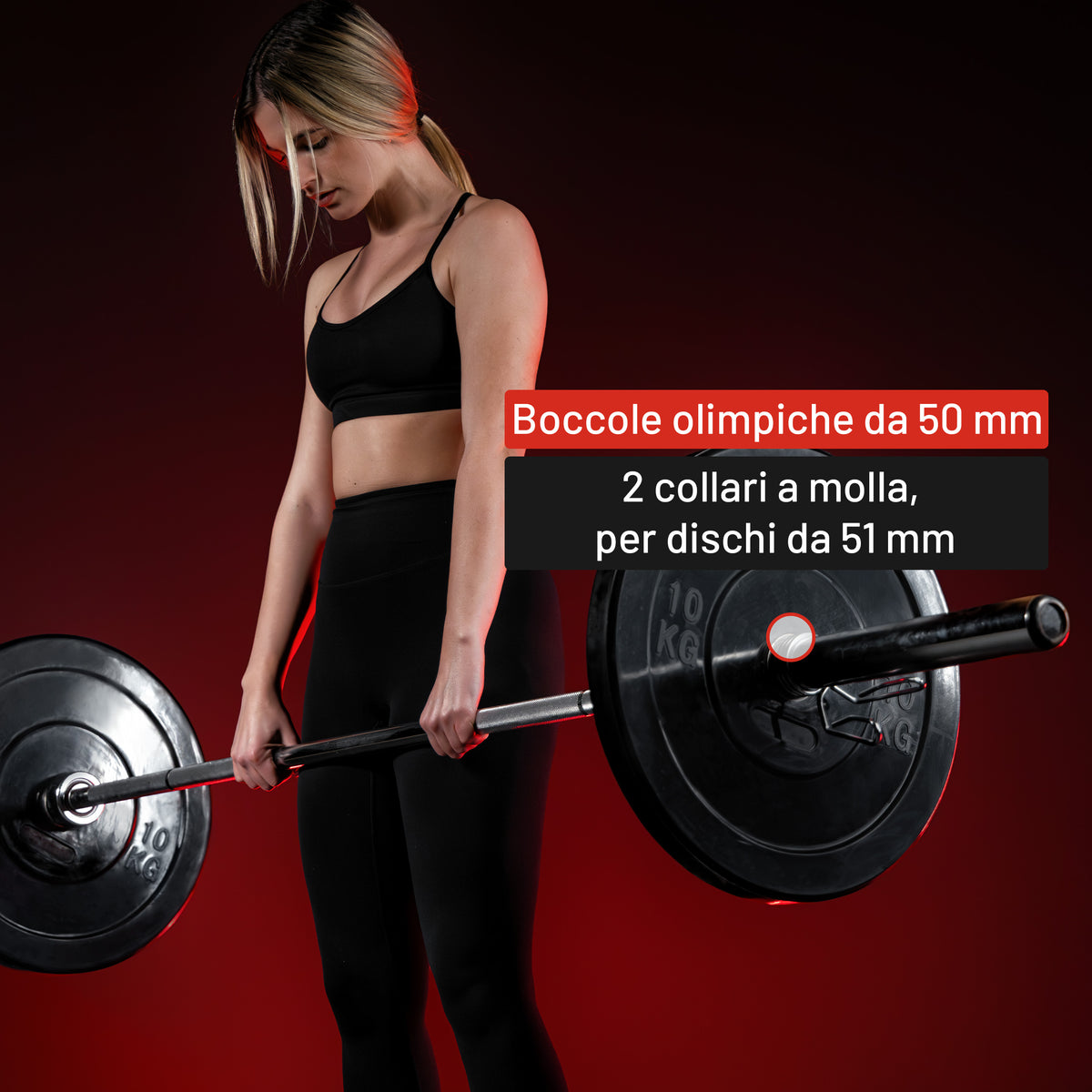 Bilanciere Olimpico da 218 cm, 50/51 mm