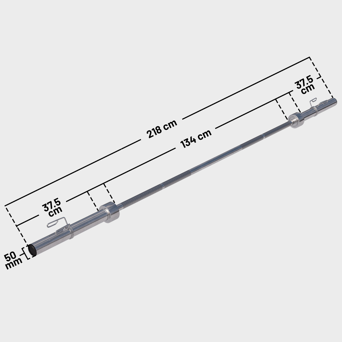Bilanciere Olimpico da 218 cm, 50/51 mm
