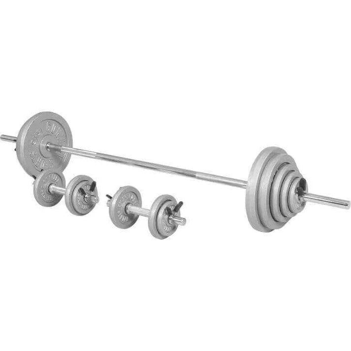 Set Bilanciere, Manubri e Dischi in Ghisa 100 kg