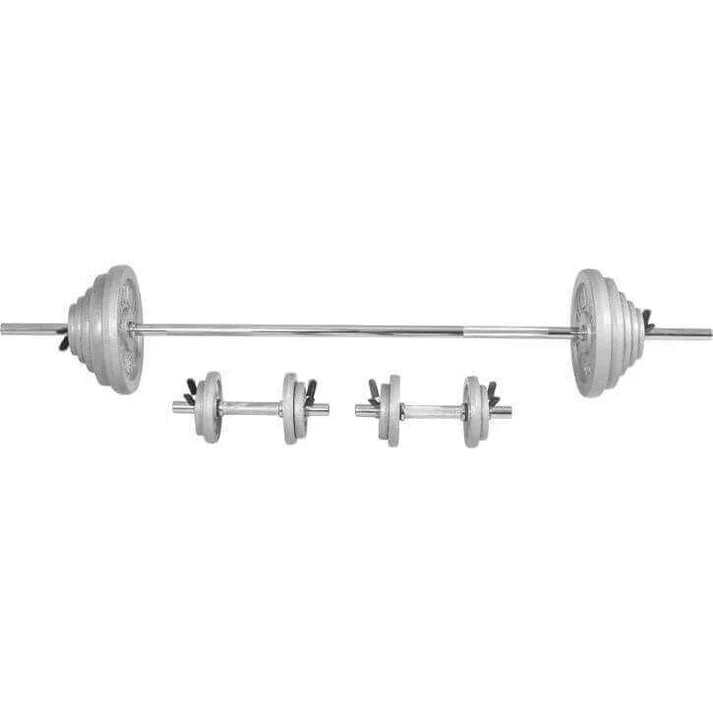 Set Bilanciere, Manubri e Dischi in Ghisa 100 kg