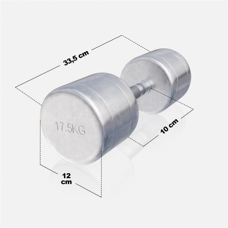 Manubri cromati, peso a scelta 1-20 kg