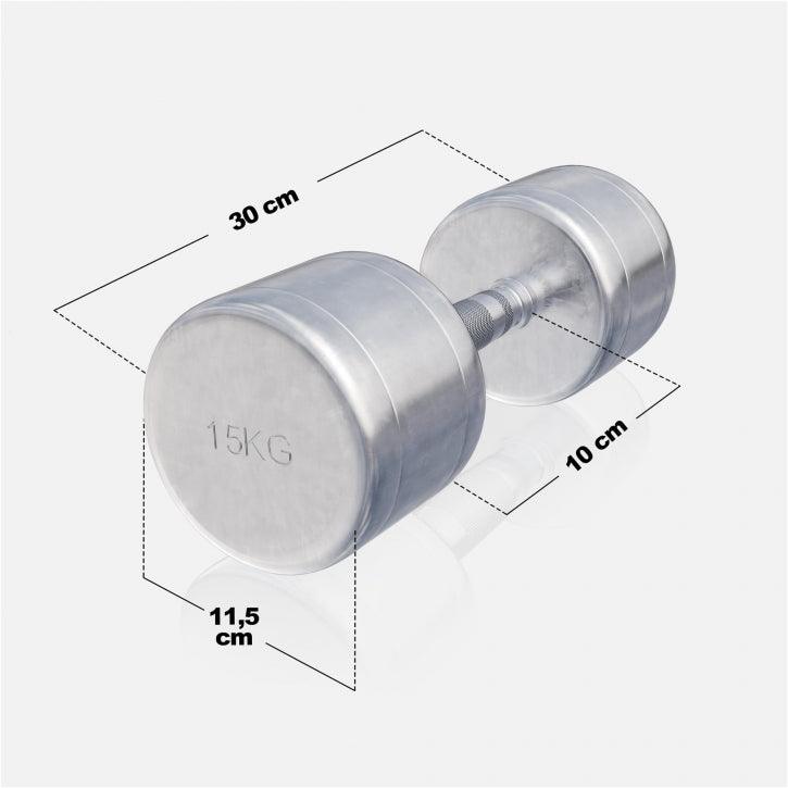 Manubri cromati, peso a scelta 1-20 kg