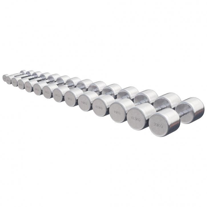 Manubri cromati, peso a scelta 1-20 kg