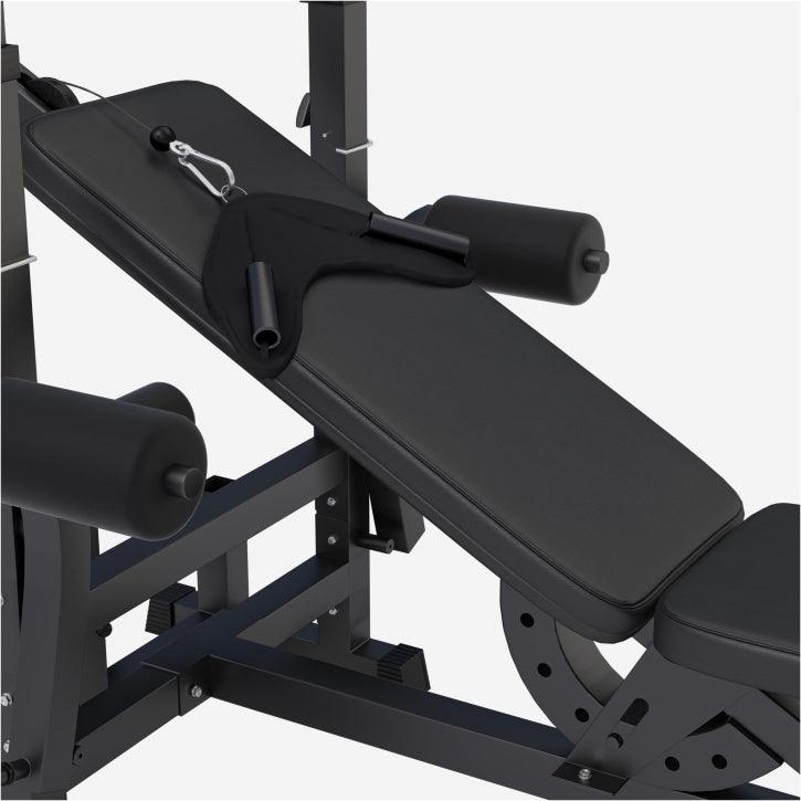 Panca regolabile nera da palestra Gorilla Sports per bodybuilding e fitness