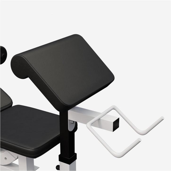 Panca per curl bicipiti Gorilla Sports, seduta imbottita nera, attrezzo fitness