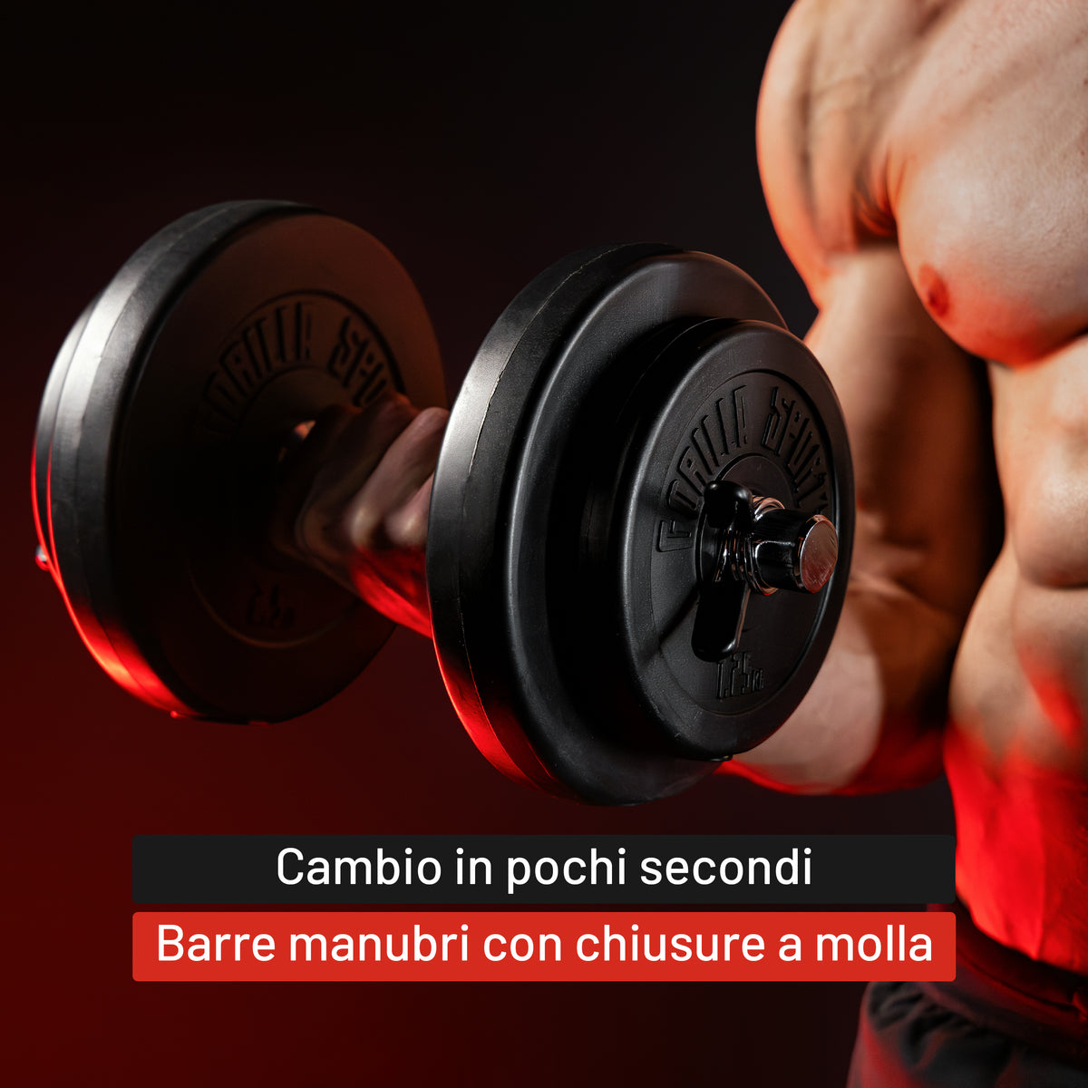 Set 2 Barre Manubri 35 cm cromate, diametro 30 mm