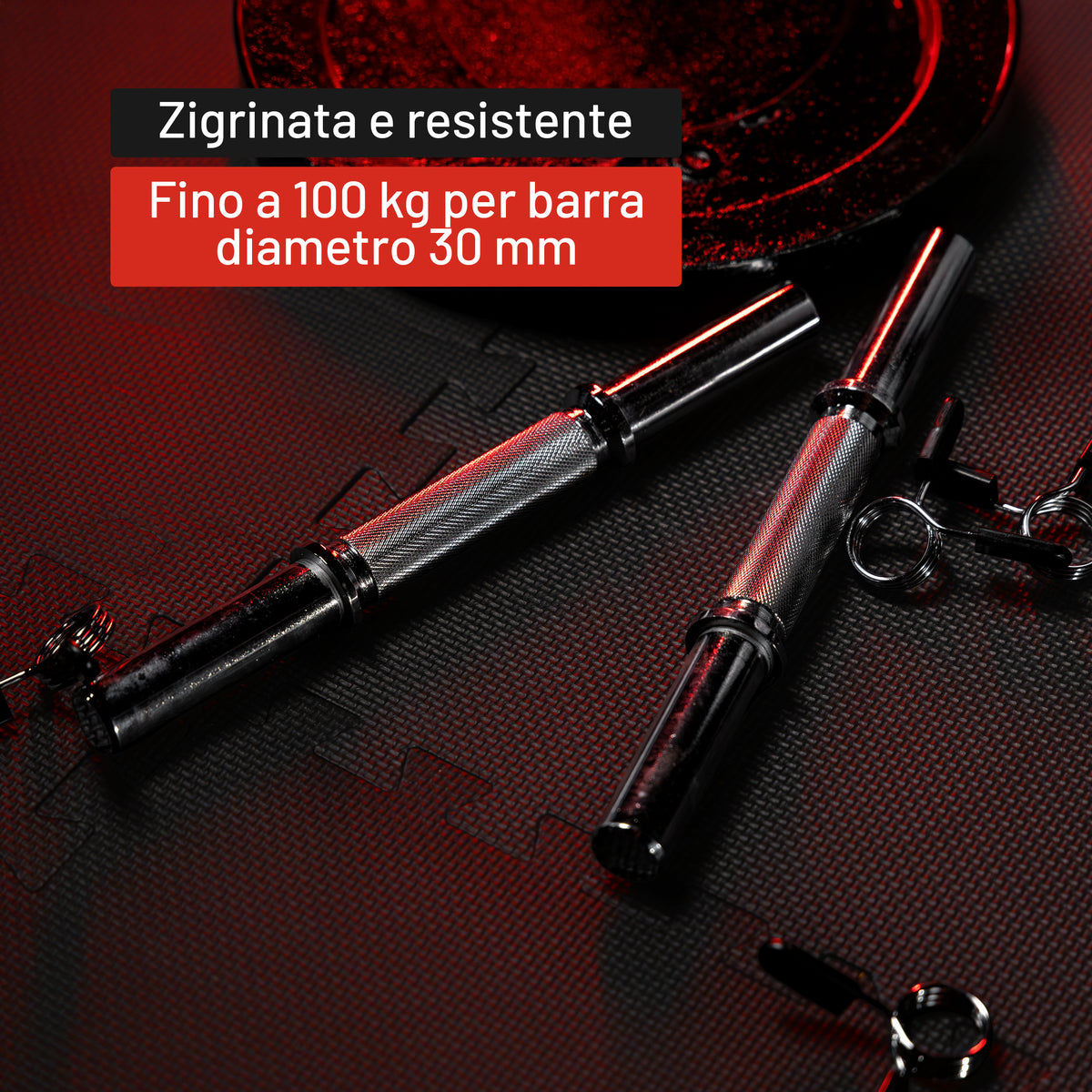 Set 2 Barre Manubri 35 cm cromate, diametro 30 mm