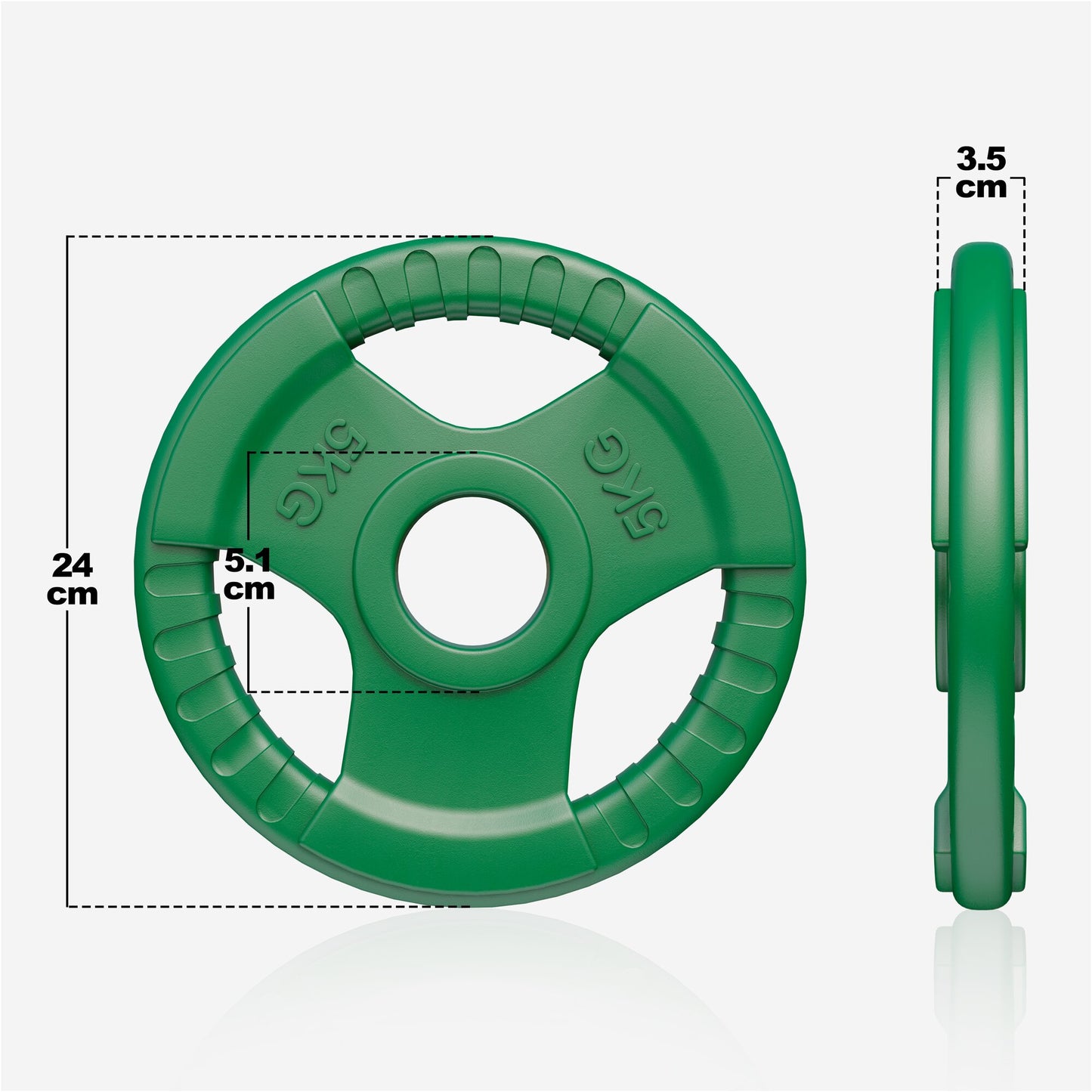 Dischi Pesi Olympia 50/51mm, 1,25-25 kg, con impugnatura in gomma