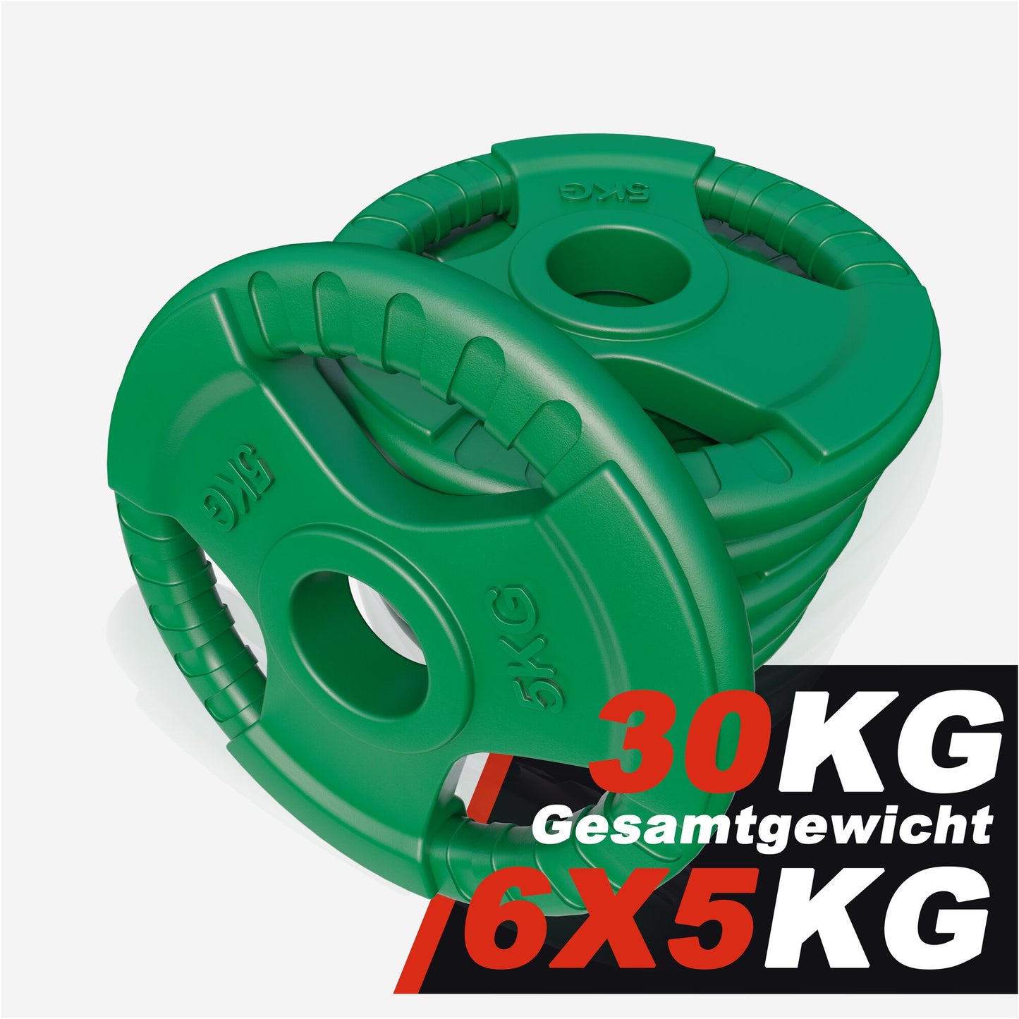Dischi Pesi Olympia 50/51mm, 1,25-25 kg, con impugnatura in gomma