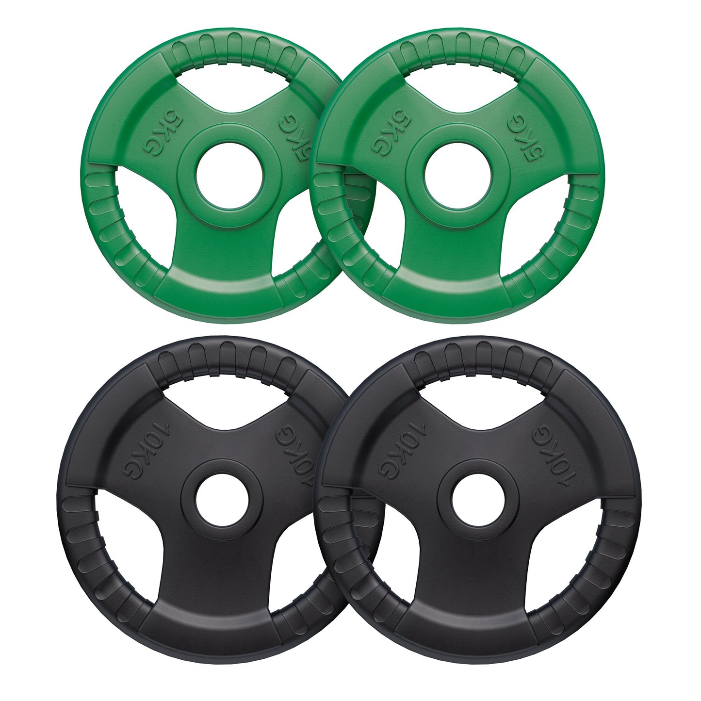 Dischi Pesi Olympia 50/51mm, 1,25-25 kg, con impugnatura in gomma