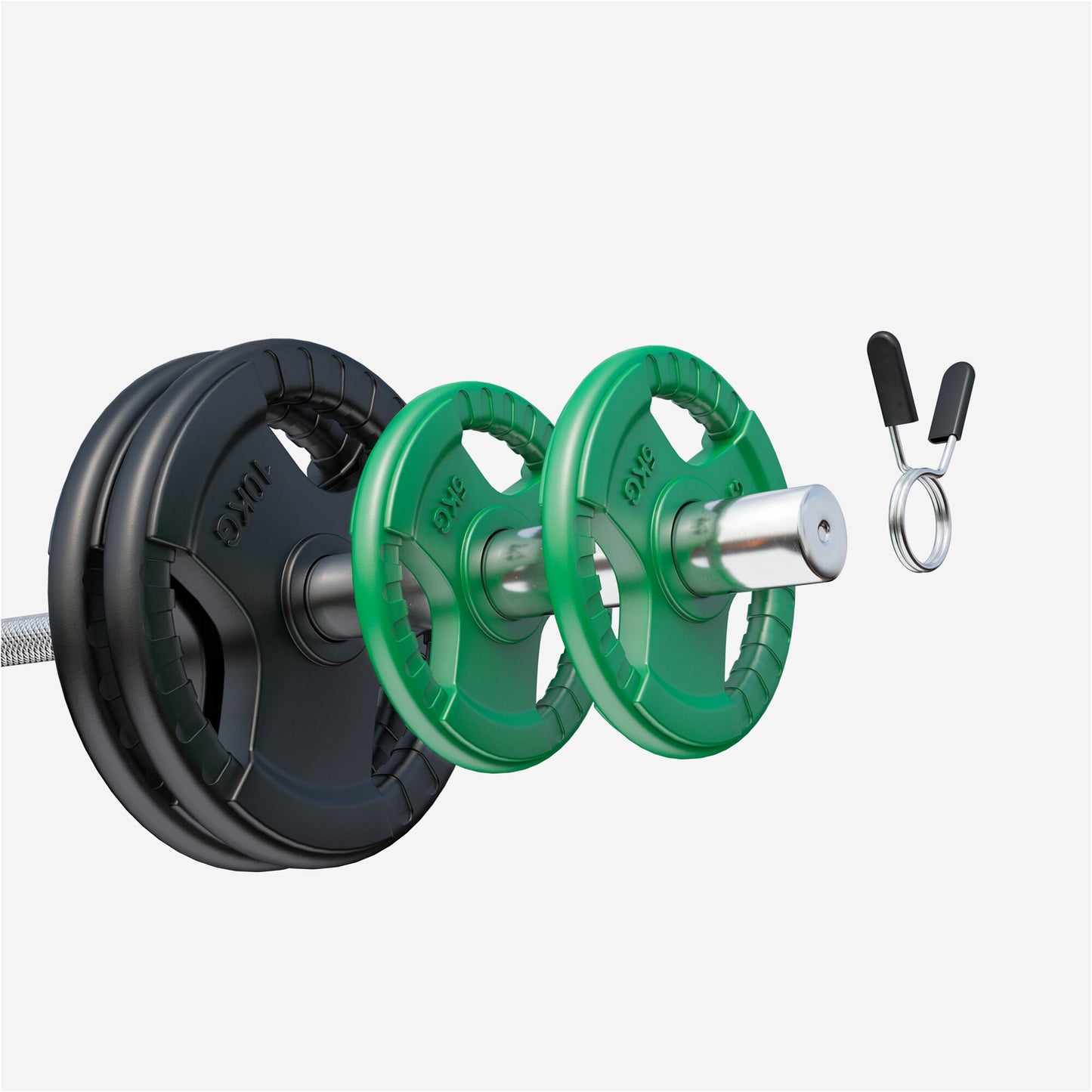 Dischi Pesi Olympia 50/51mm, 1,25-25 kg, con impugnatura in gomma