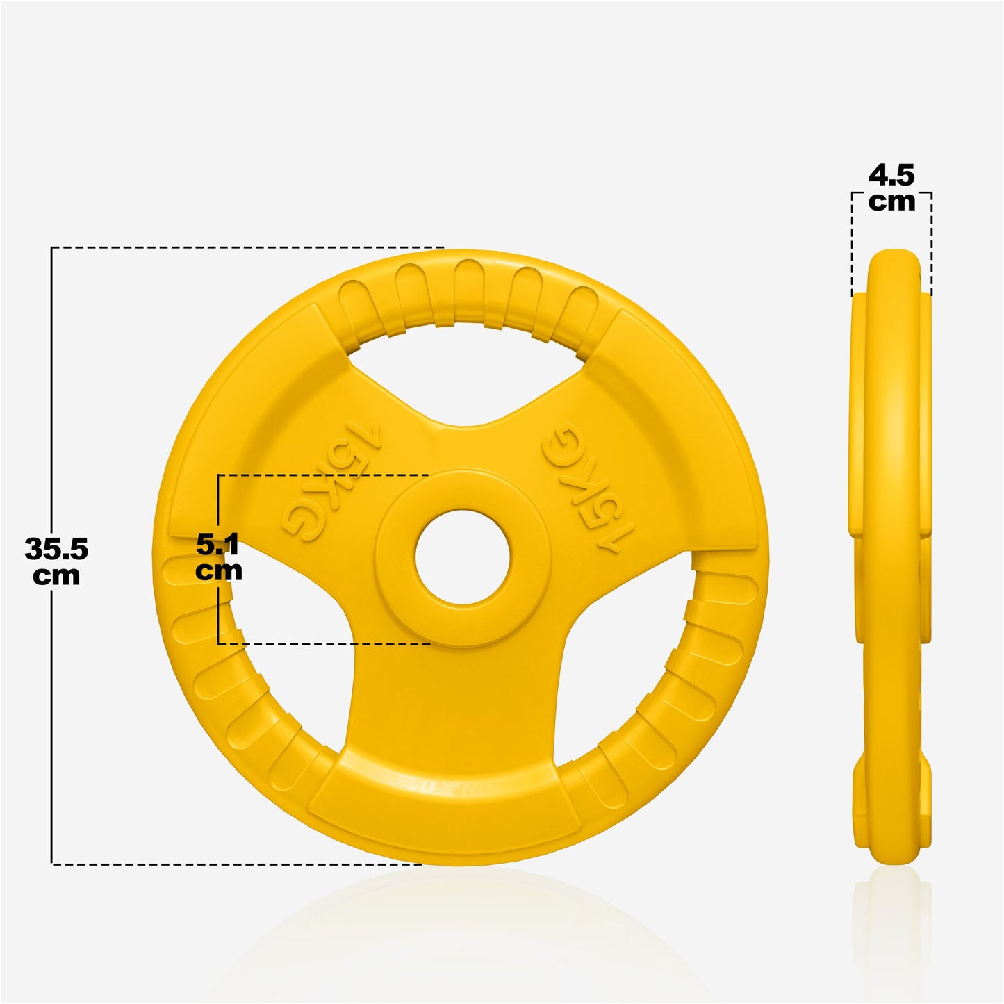 Dischi Pesi Olympia 50/51mm, 1,25-25 kg, con impugnatura in gomma