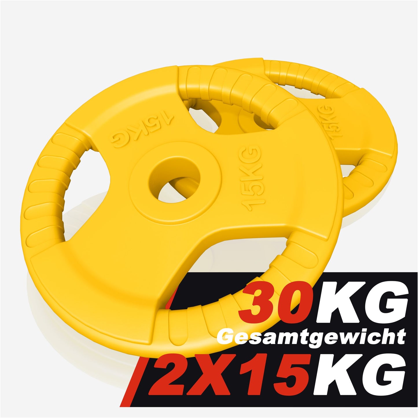 Dischi Pesi Olympia 50/51mm, 1,25-25 kg, con impugnatura in gomma