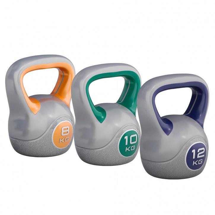 Kettlebell Colorato in Plastica, Peso a Scelta 2-20 kg