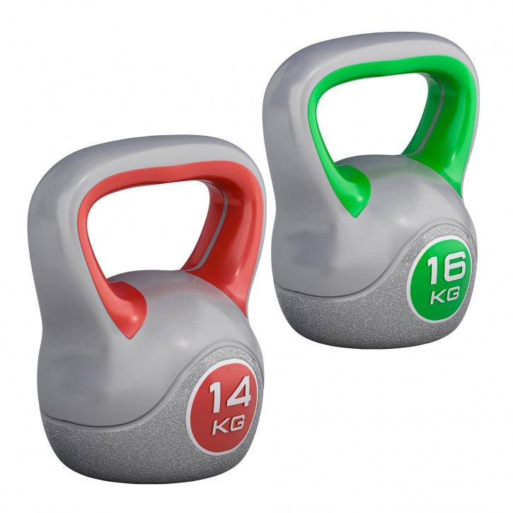 Kettlebell Colorato in Plastica, Peso a Scelta 2-20 kg