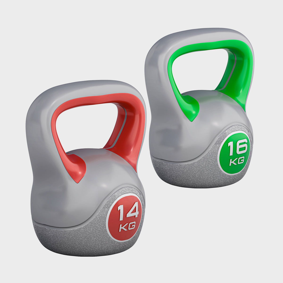 Kettlebell Colorato in Plastica, Peso a Scelta 2-20 kg