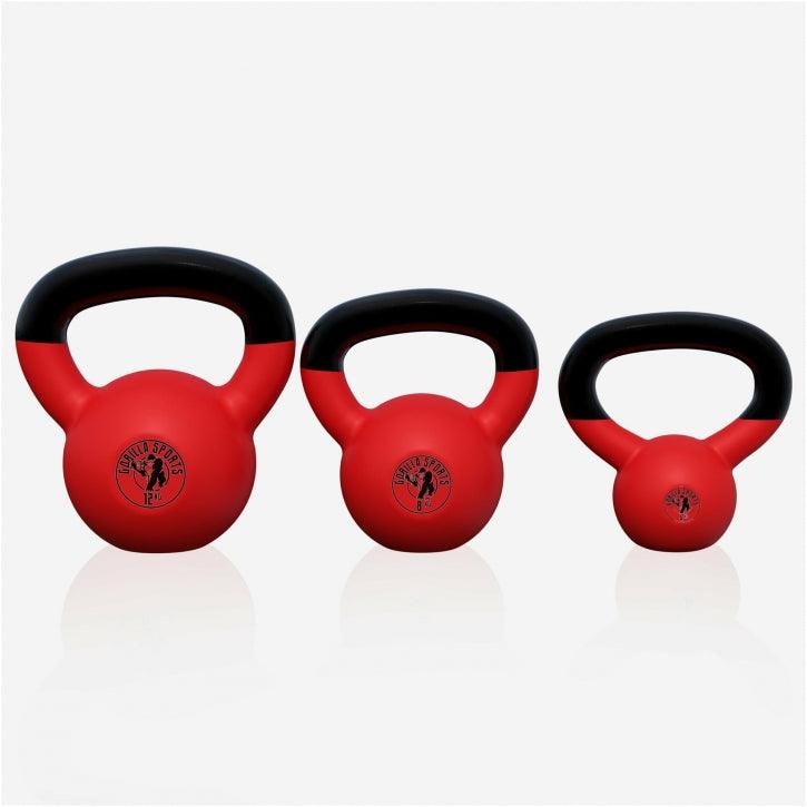 Kettlebell in Gesso con Rivestimento in Vinile 2 kg - 32 kg