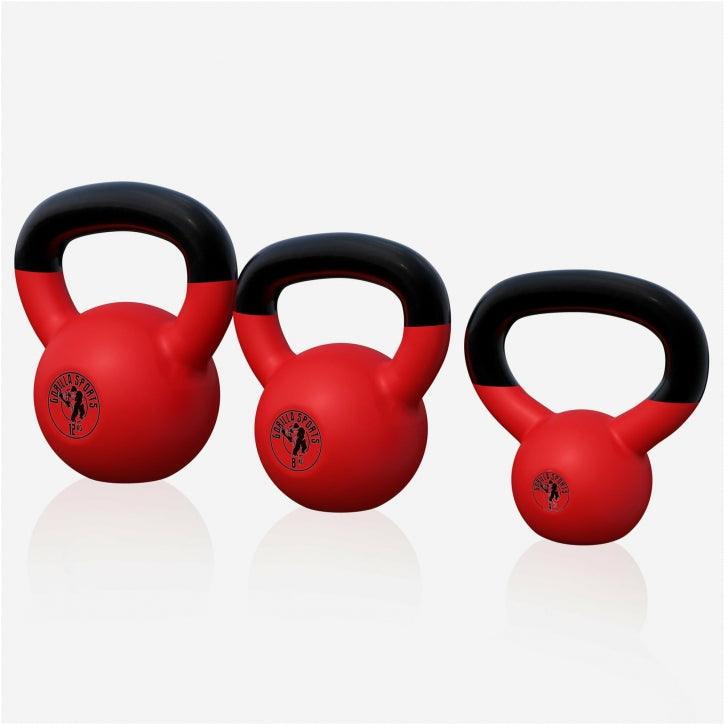 Kettlebell in Gesso con Rivestimento in Vinile 2 kg - 32 kg