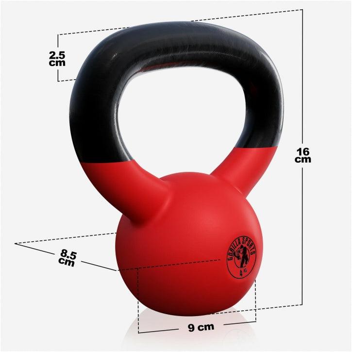 Kettlebell in Gesso con Rivestimento in Vinile 2 kg - 32 kg