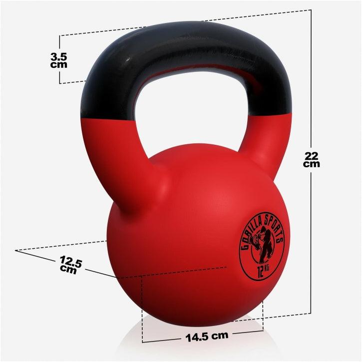 Kettlebell in Gesso con Rivestimento in Vinile 2 kg - 32 kg