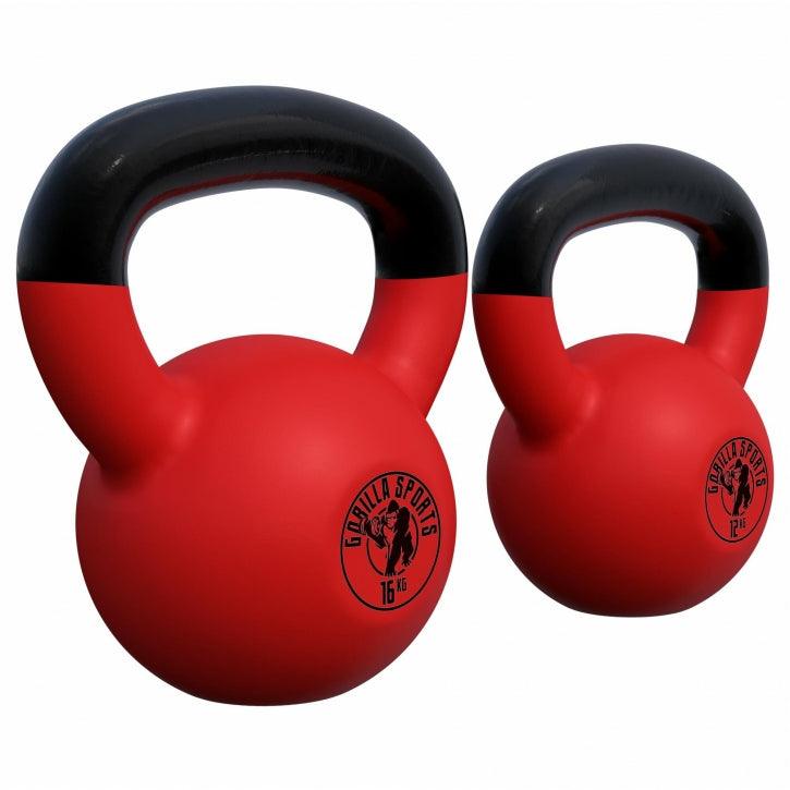 Kettlebell in Gesso con Rivestimento in Vinile 2 kg - 32 kg