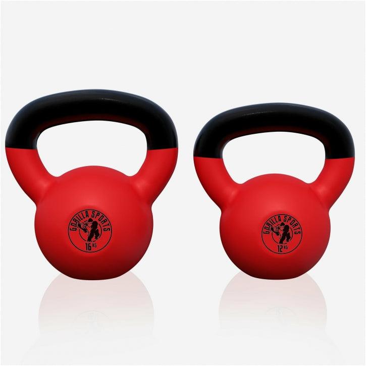 Kettlebell in Gesso con Rivestimento in Vinile 2 kg - 32 kg