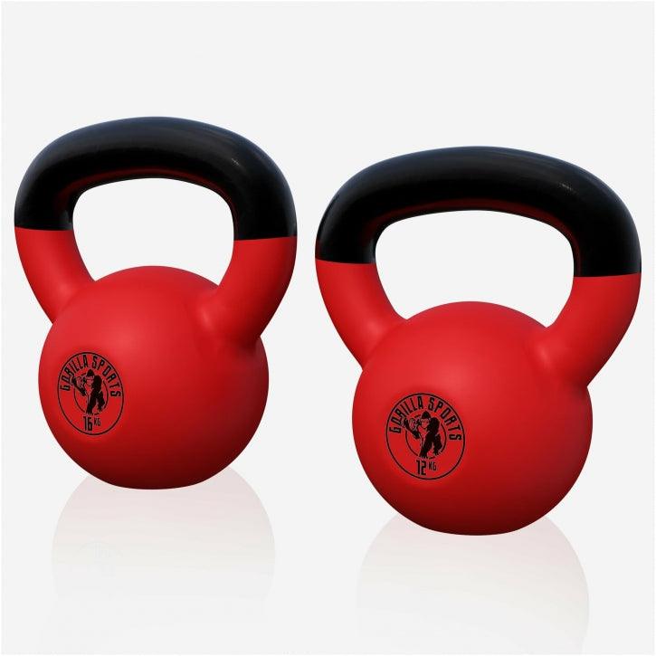 Kettlebell in Gesso con Rivestimento in Vinile 2 kg - 32 kg