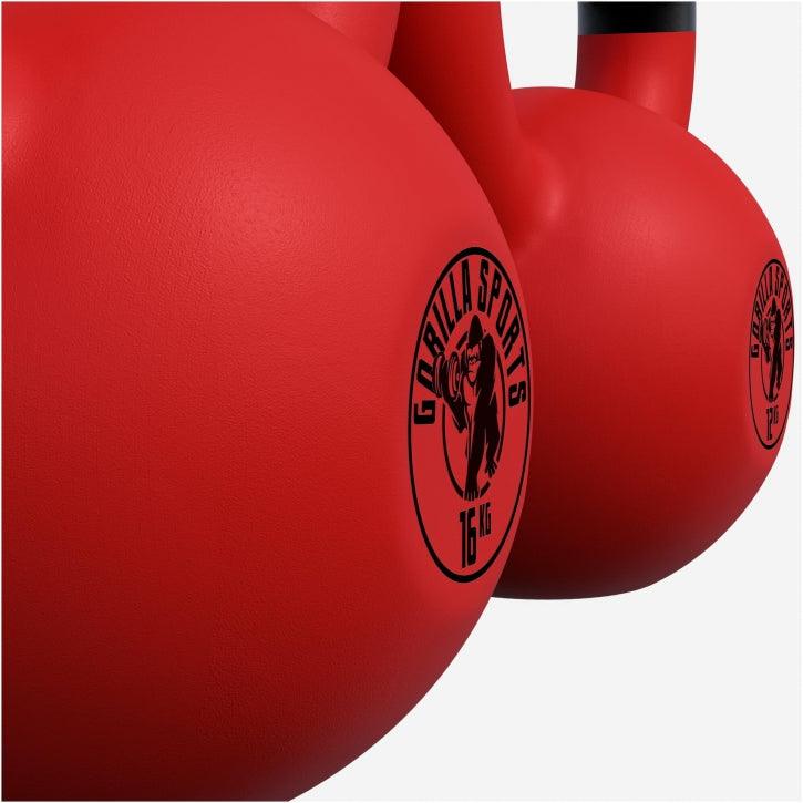 Kettlebell in Gesso con Rivestimento in Vinile 2 kg - 32 kg