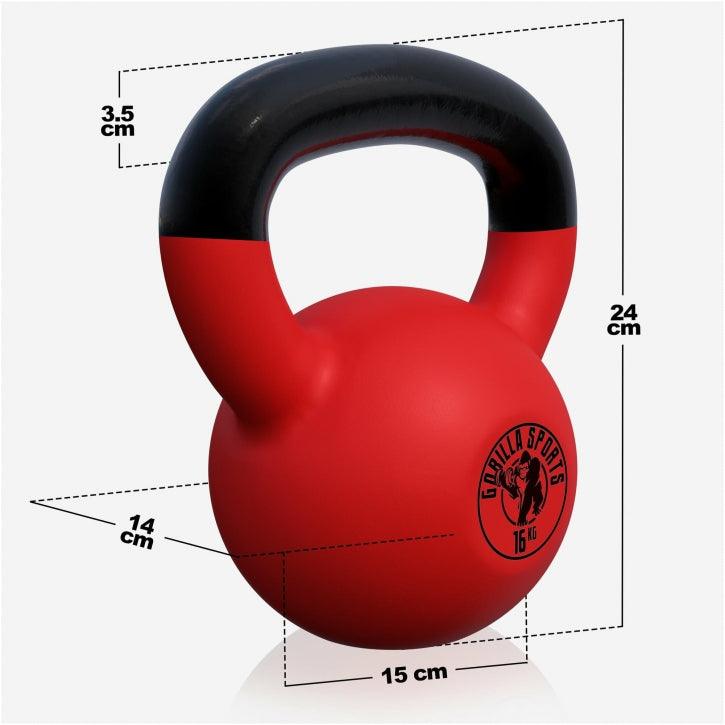 Kettlebell in Gesso con Rivestimento in Vinile 2 kg - 32 kg