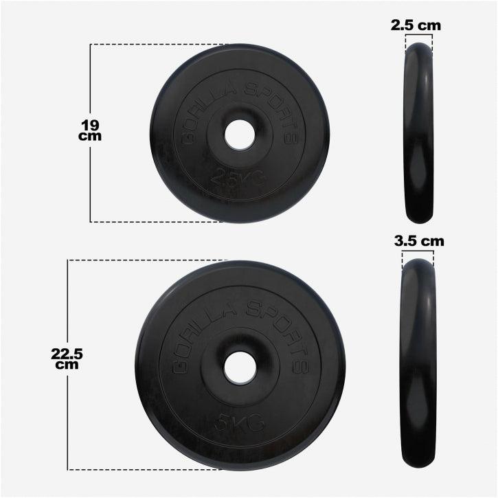 Dischi Pesi 30/31 mm, 0,5-25 kg, in gomma