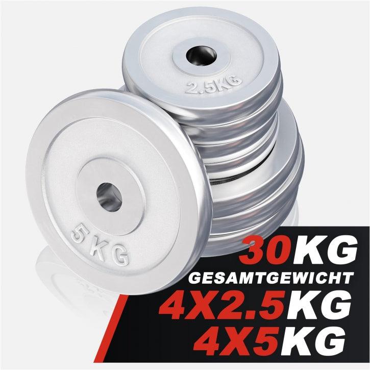 Dischi Pesi 30/31 mm, 0,5-30 kg, cromati