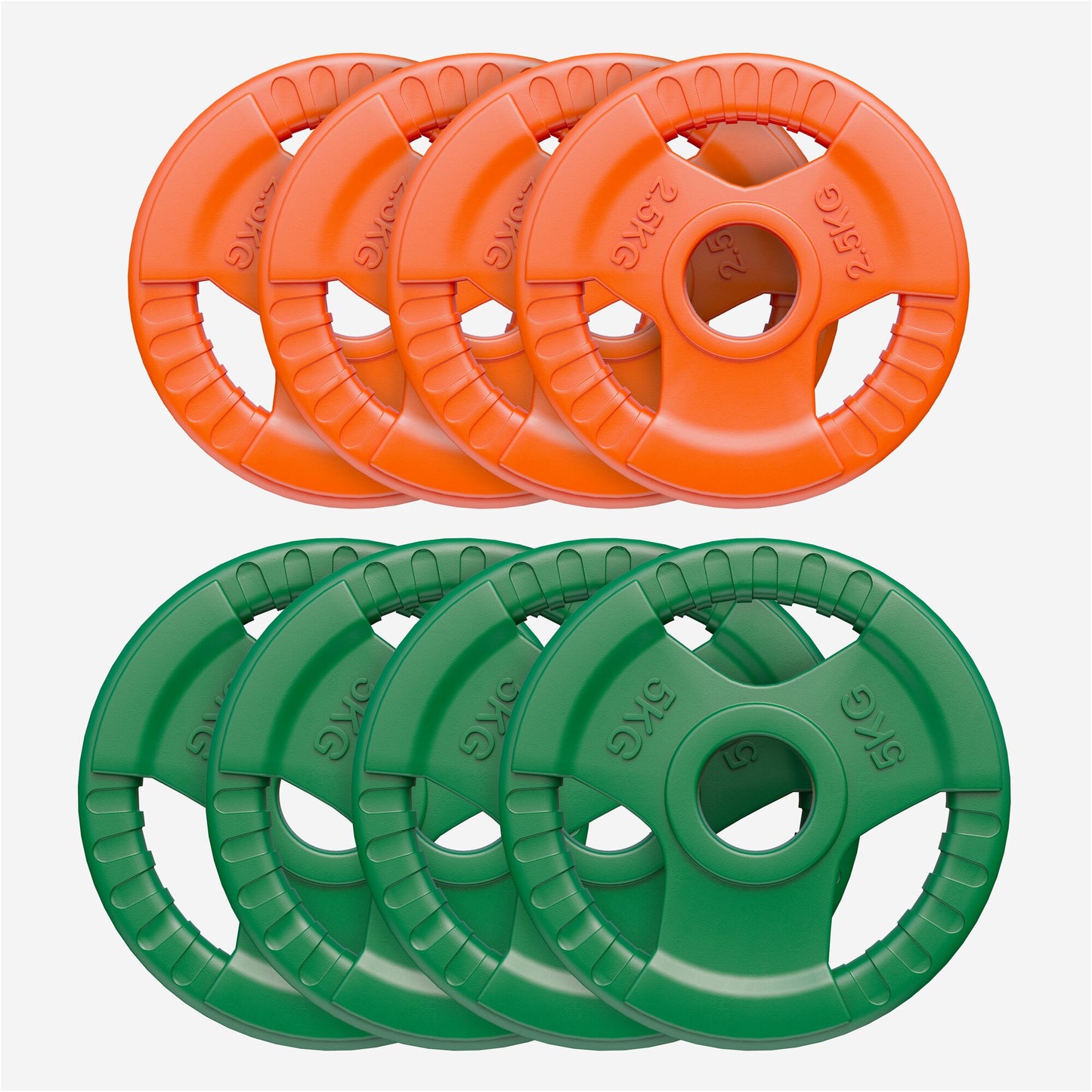 Dischi Pesi Olympia 50/51mm, 1,25-25 kg, con impugnatura in gomma